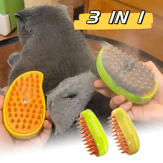 Fangshion 3 In 1 Cat Steam Brush Dogs And Cats