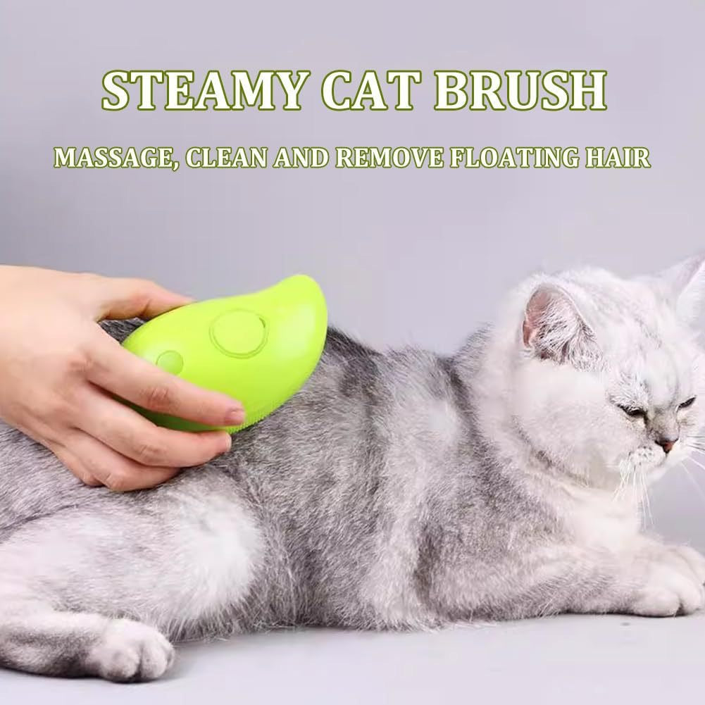 Fangshion 3 In 1 Cat Steam Brush Dogs And Cats